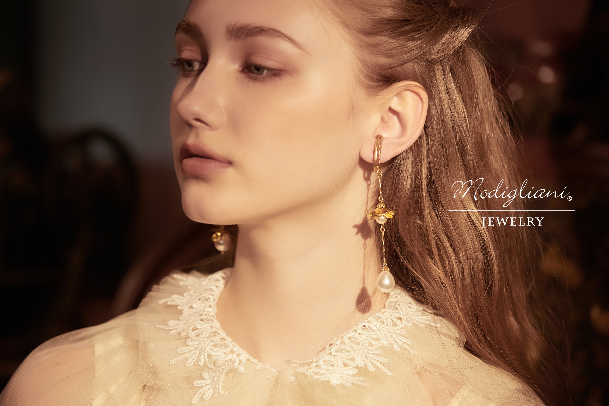 黃銅飾品, 耳環, 飾品, 黃銅, 耳夾,耳掛,水晶珍珠,母貝珠,花草,氣質