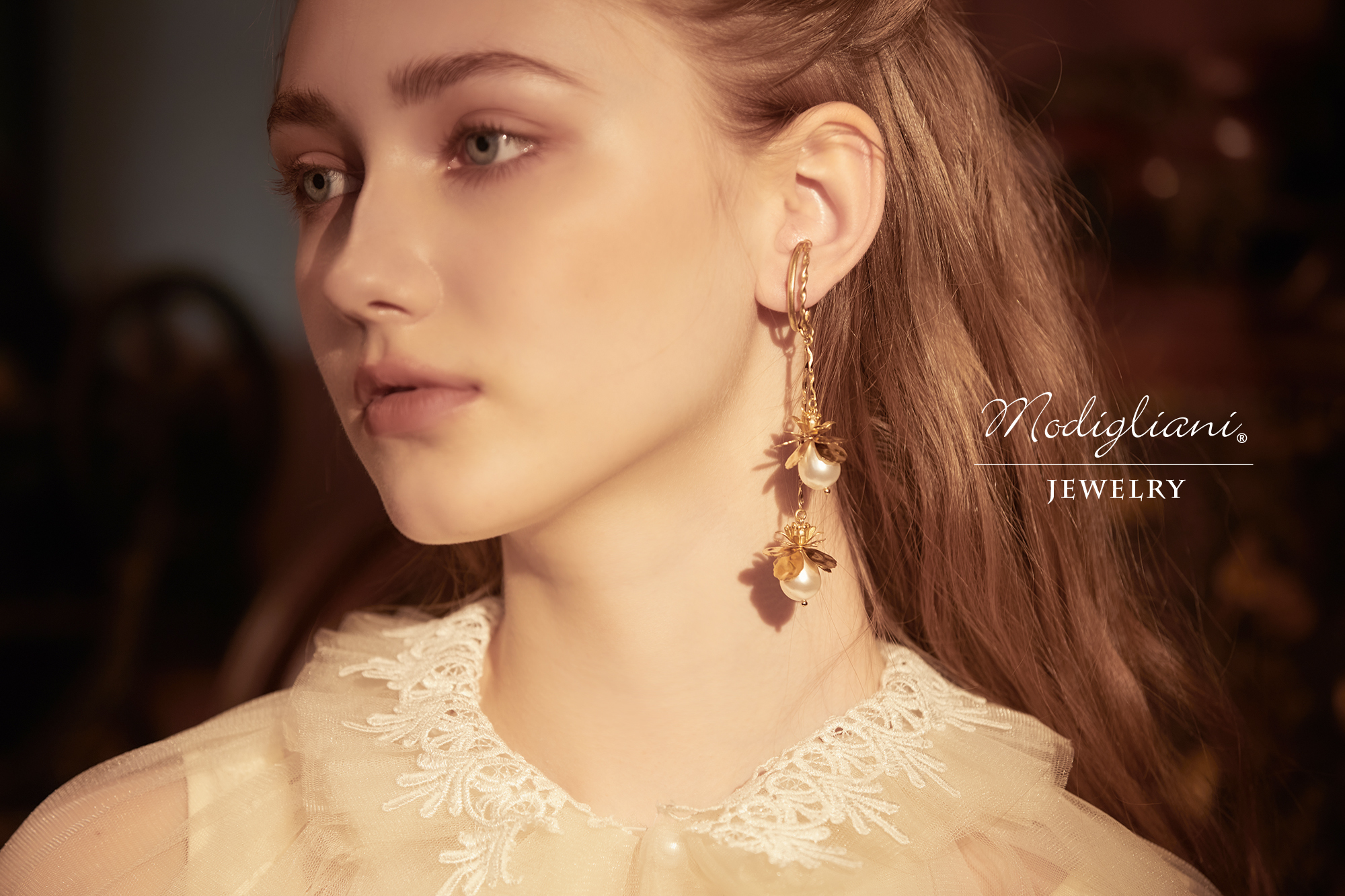 黃銅飾品, 耳環, 飾品, 黃銅, 耳夾,耳掛,水晶珍珠,母貝珠,花草,氣質