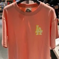 [S] MLB PIXEL LOGO OVER FIT SHORT SLEEVE TEE, PINK, 31TSN5131-07P FINAL SALE (SMLB68)