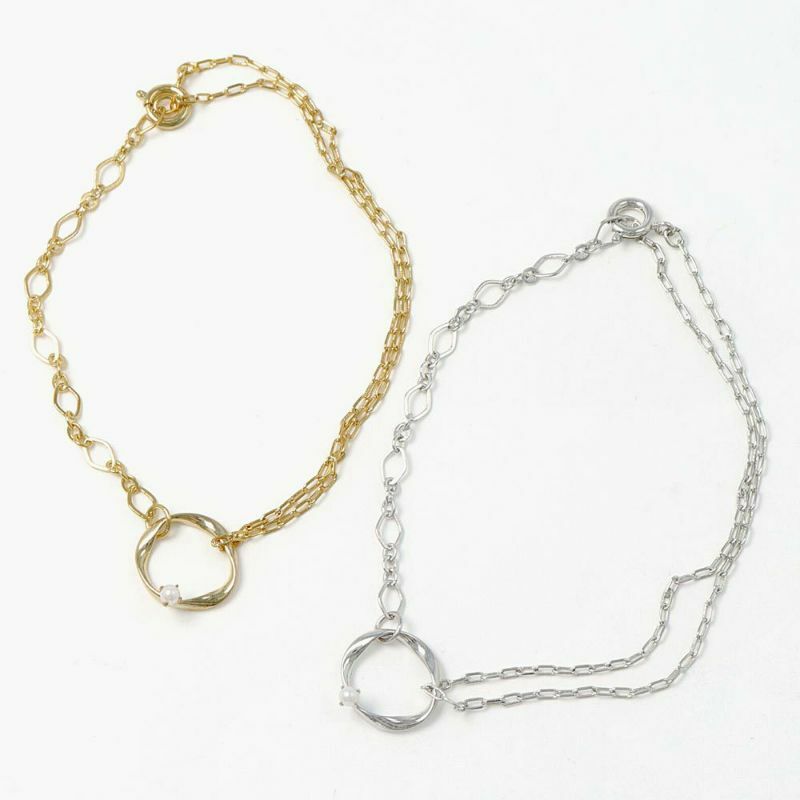 [日本制] 珍珠扭扣手鏈