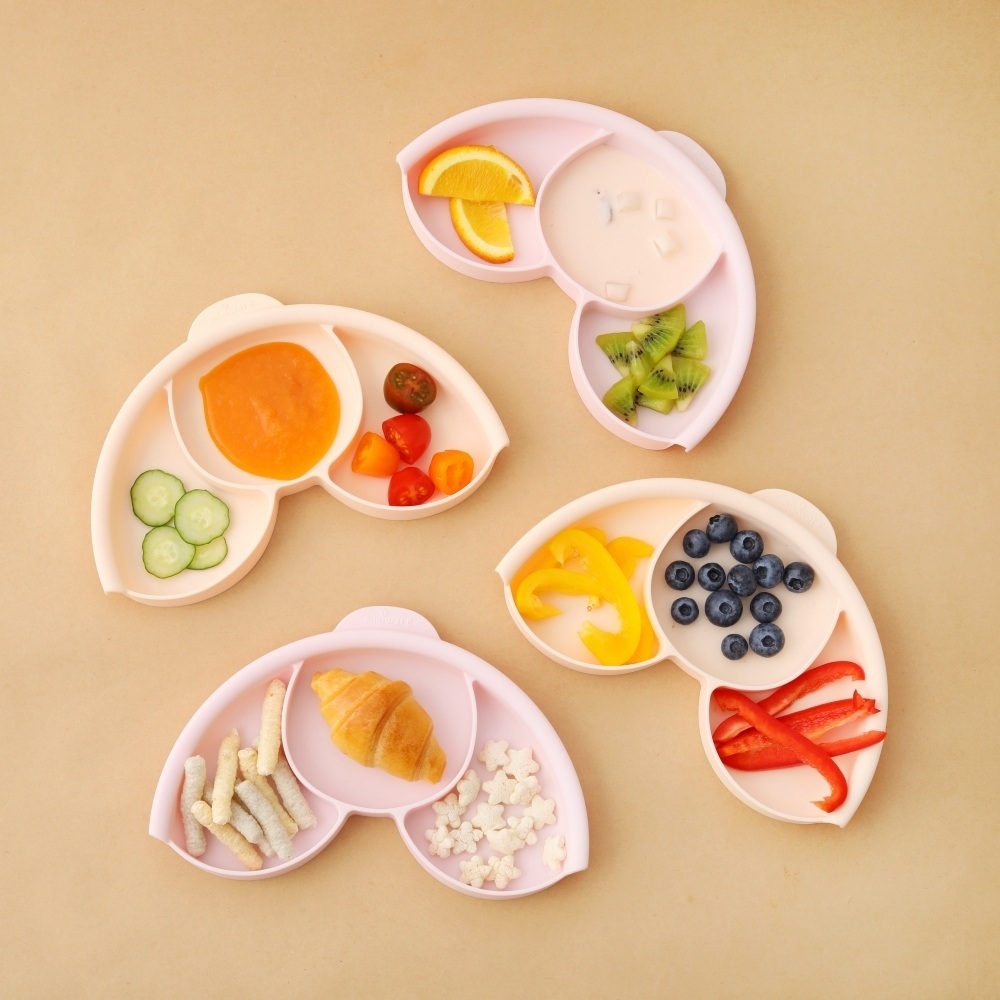 Miniware - 矽膠聰明分隔盤｜蜜桃