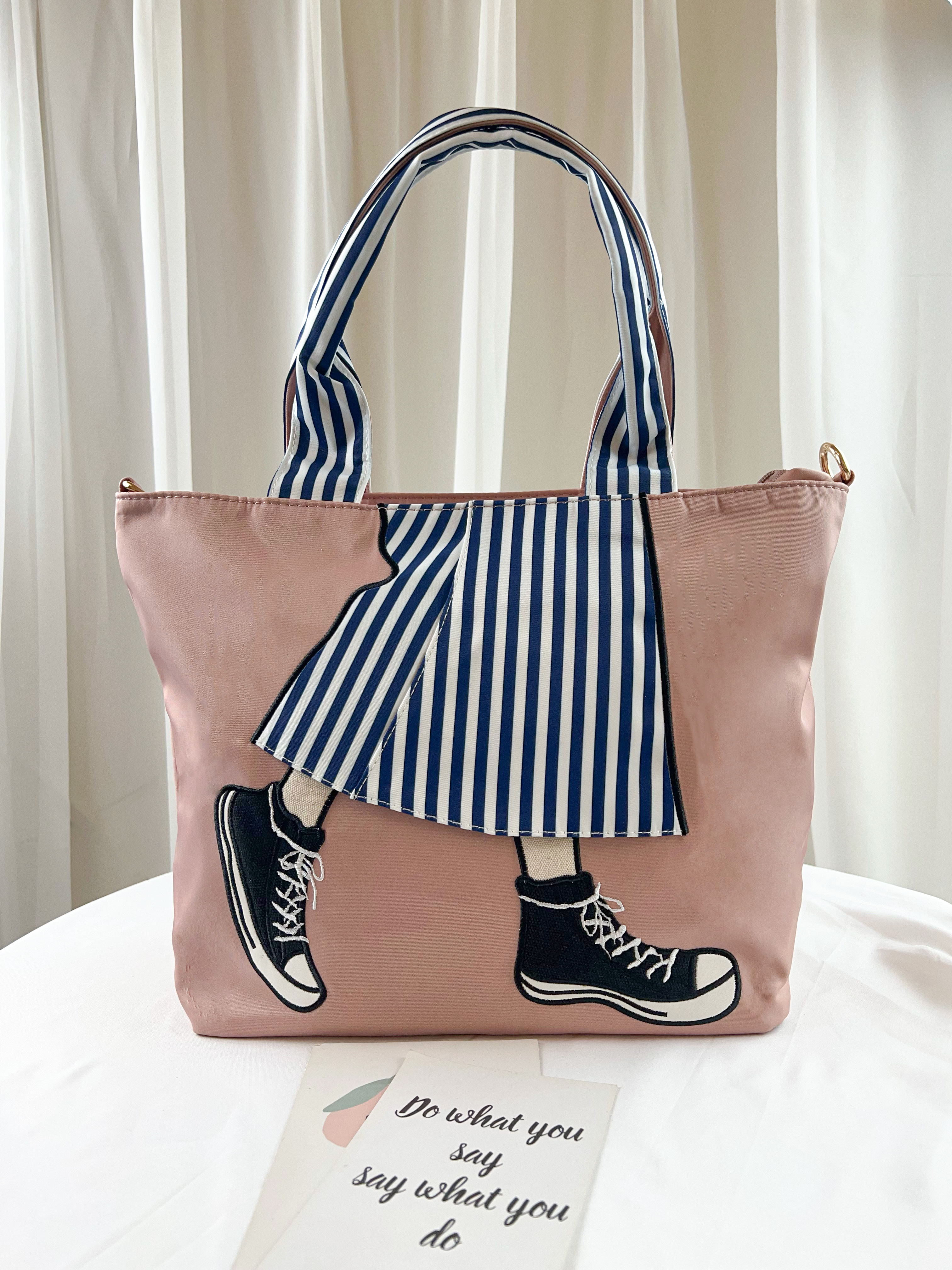 櫻花粉 美腿防潑水手提包 / 側背包  #SM-B13-2