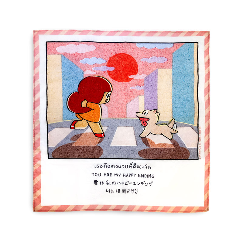 Wisut Ponnimit "One Frame" Handkerchief (Pink)