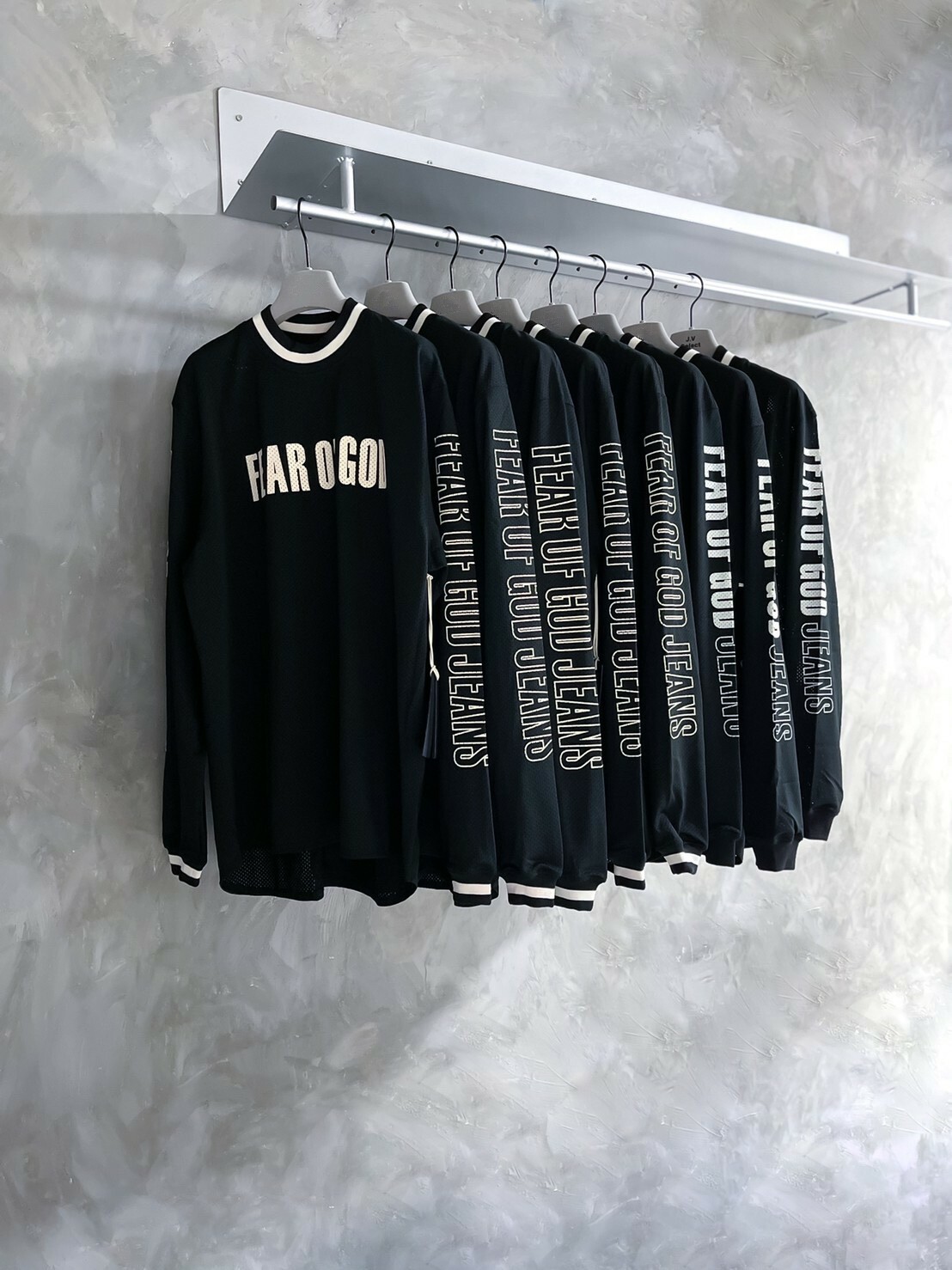主線折扣 【Fear of God】 5th 第五季字體 Logo 網眼球衣長袖