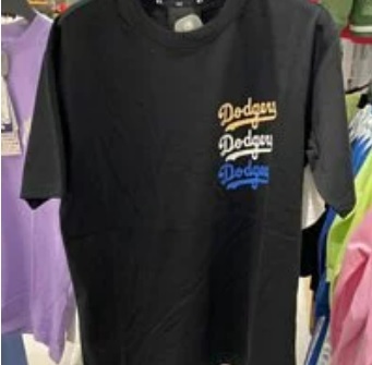 [S] MLB BASIC CLASSIC LOGO TRIPLE SHORT SLEEVE T-SHIRT,BLACK, 31TS35131-07L (SMLB74)