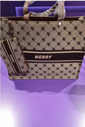 [S] NERDY MONOGRAM TOTE BAG,BROWN, PNEF22AA064101, 8809883625230 (SN55)