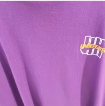 [S] UNDEFEATED LOGO SLANTED SHORT SLEEVE T-SHIRT, PURPLE, UDF-SSTS-2105PU (SMW16)
