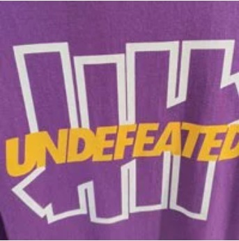 [S] UNDEFEATED LOGO SLANTED SHORT SLEEVE T-SHIRT, PURPLE, UDF-SSTS-2105PU (SMW16)