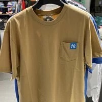 [S] MLB LOGO BASIC POCKET LABE OVERFIT SHORT SLEEVE T-SHIRT, BROWN, 31TS32131-50B FINAL SALE (SMLB88)