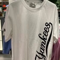 [S] MLB BASIC CLASSIC LOGO VERTICAL SHORT SLEEVE T-SHIRT, WHITE, 31TS34131-50W (SMLB96)