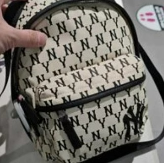[S] MLB 32BG09111-50I MONOGRAM MINI BACKPACK,WHITE/BLACK, 8809768001975 (SMLB100)