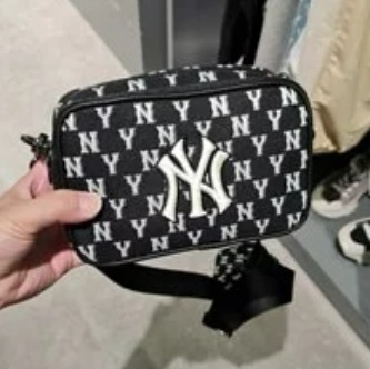 [S] MLB 3ACRS022NK001-50BKS MLB X AESPA KARINA MONOGRAM JACQUARD MINI CROSS BAG,BLACK, 8809831734571 (SMLB103)