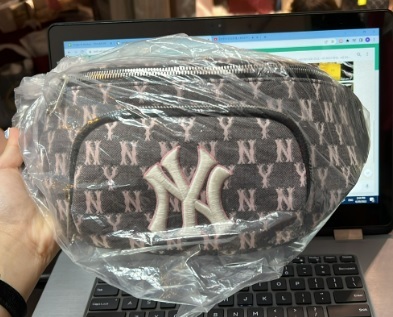 [S] MLB 32BGCA011-50L UNISEX MORNOGRAM BELT BAG,BLACK/PINK, 8809735207775 (SMLB107)