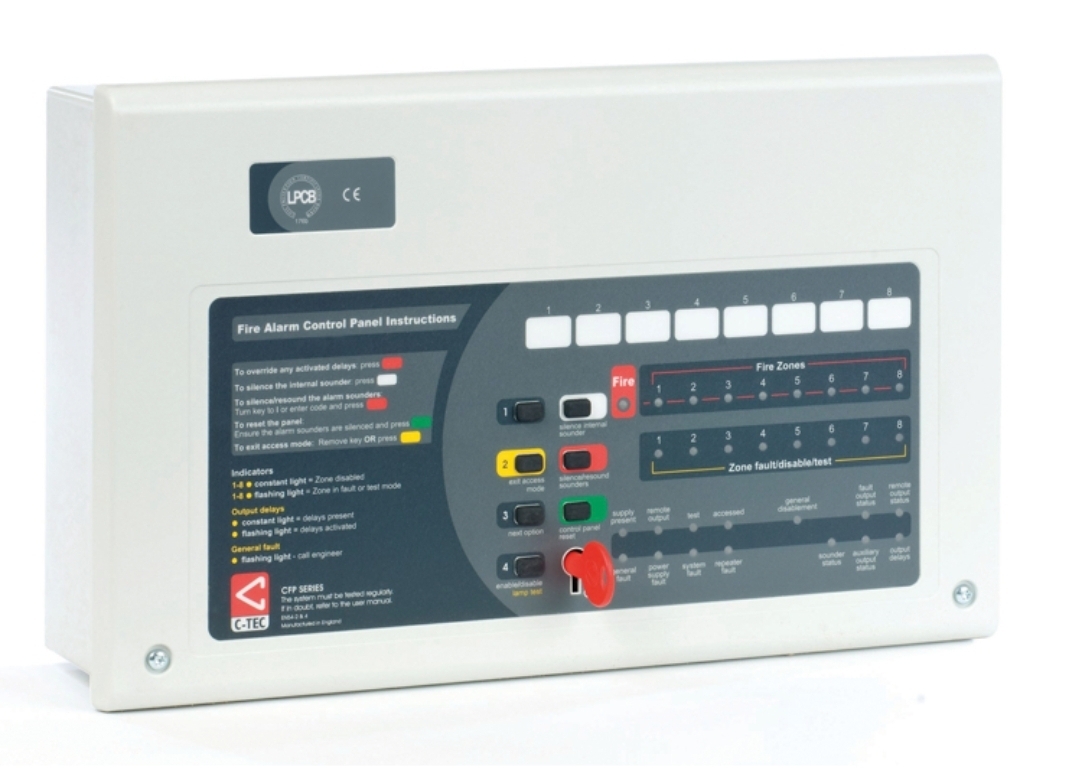 CFP708-4 C-TEC Fire alarm panel 8 zone