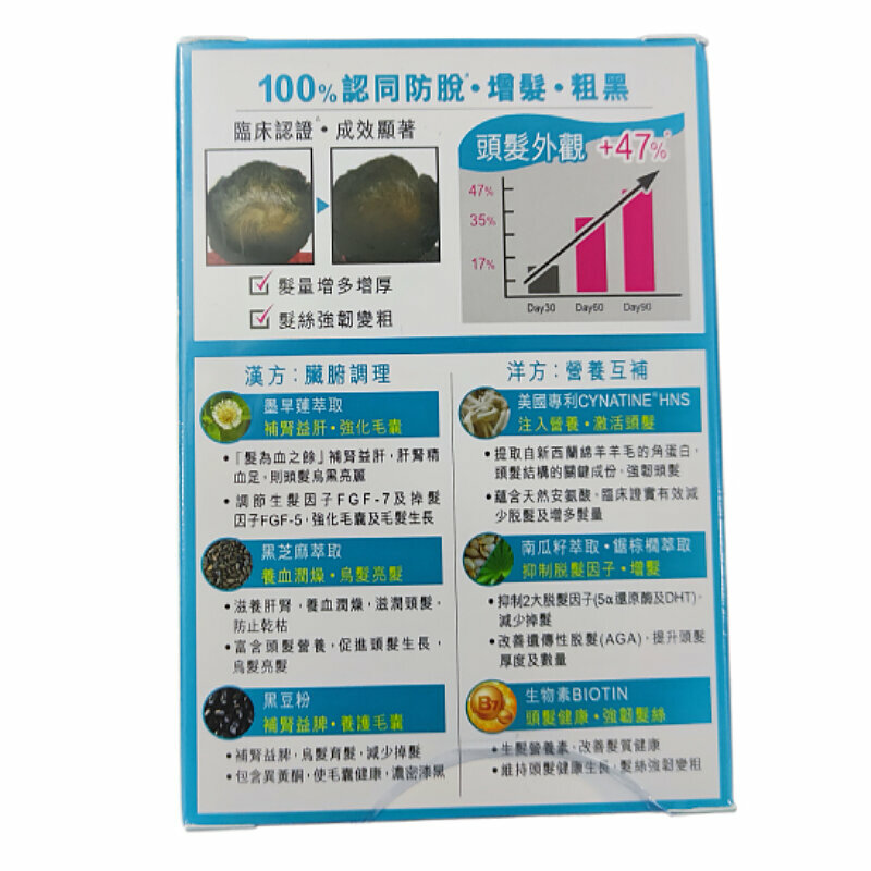 草姬 - 草姬 生髮濃 60粒 (適合關注頭髮生長 頭髮健康 髮量問題人士) 原裝行貨