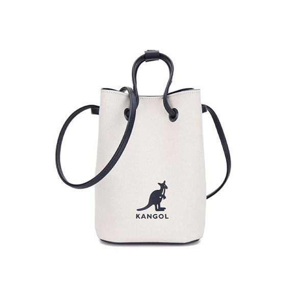 <韓國代購> KANGOL DUO CANVAS SQUARE BUCKET BAG
