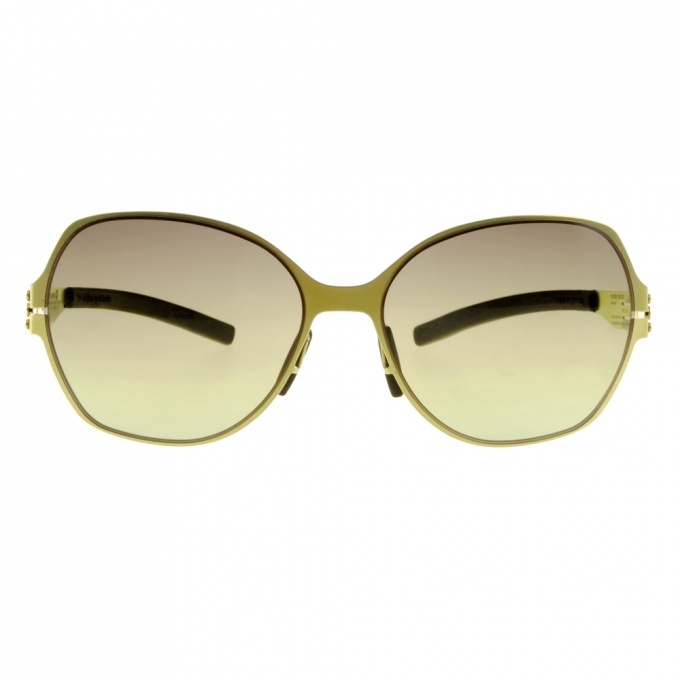 【ic! berlin】ZAHARA MATT GOLD 多邊貓眼框太陽眼鏡