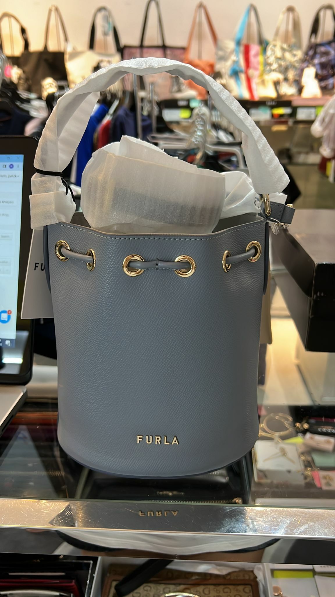 [S] FURLA WB00588-BX0306 CLIO MINI DRAWSTRING,AVIO LIGHT g, FP/2021/820/135 (SF30)