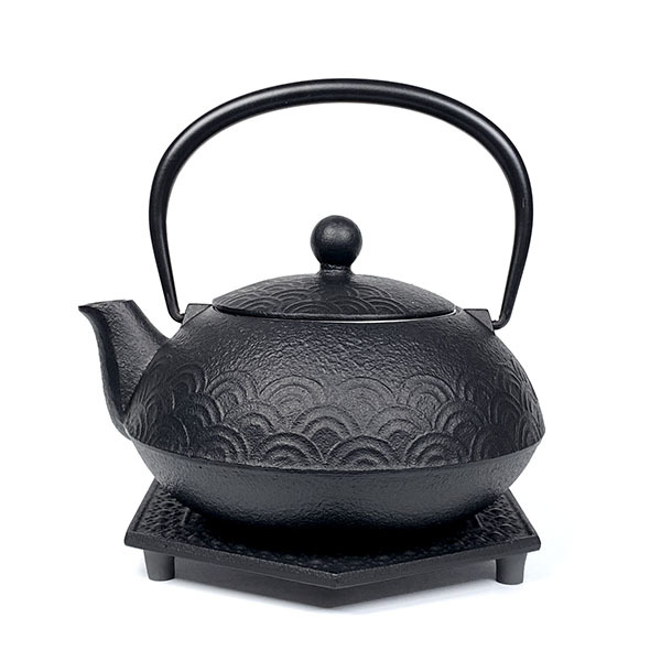 【岩鑄】青海波 5型鐵壺兼用急須組