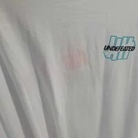 [S] UNDEFEATED LOGO SLANTED SHORT SLEEVE T-SHIRT,WHITE, UDF-SSTS-2105WH (SMW26)