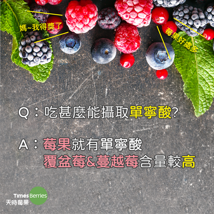 莓果中的蔓越莓跟覆盆莓，單寧酸的含量是比較多的喔 ！ ∣ 天時莓果