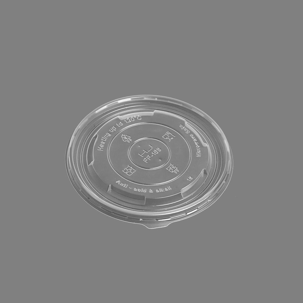 PP圓便當盒霧面平蓋HJ  165口徑