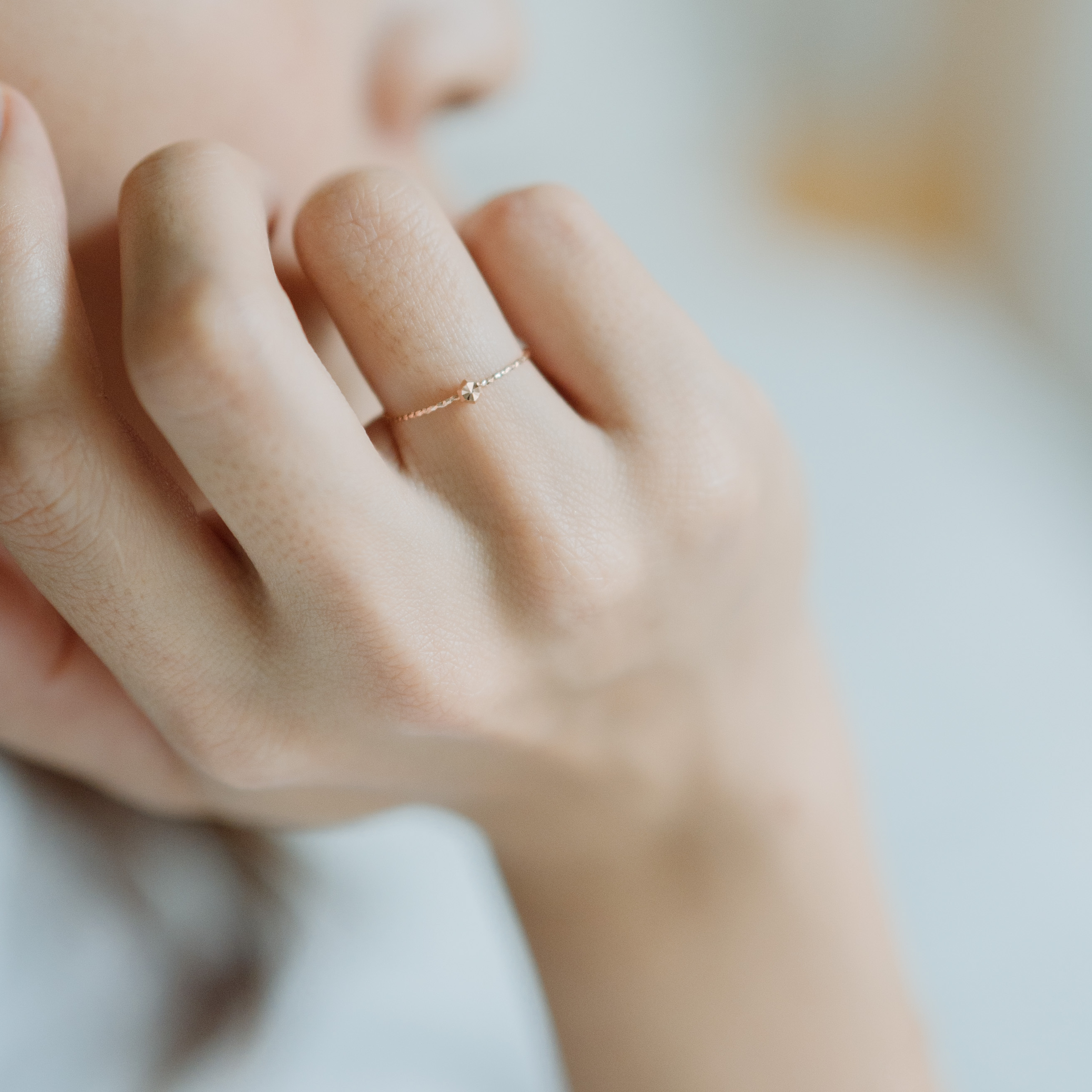 14K Shiny stone亮亮細戒