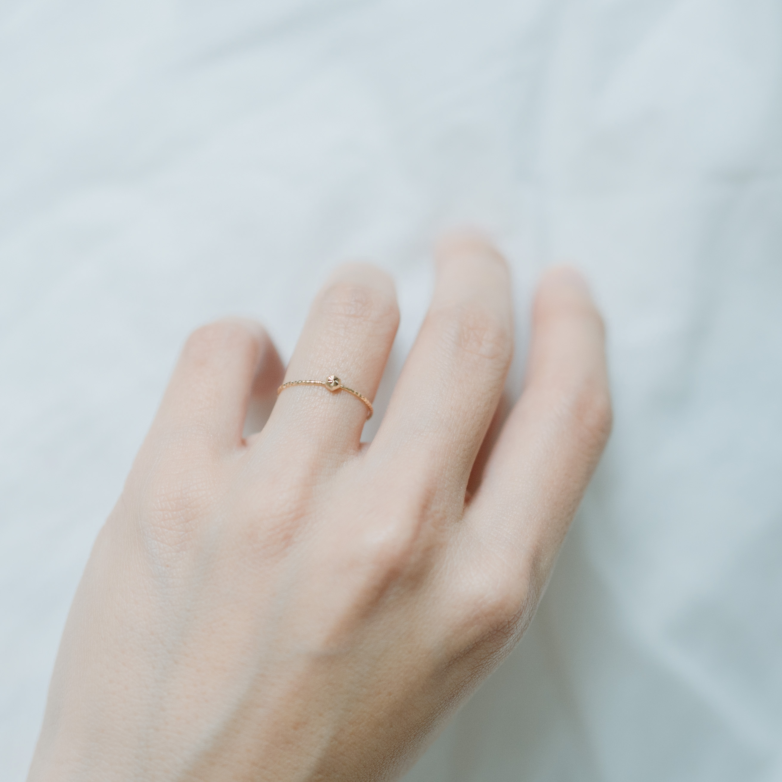 14K Shiny stone亮亮細戒