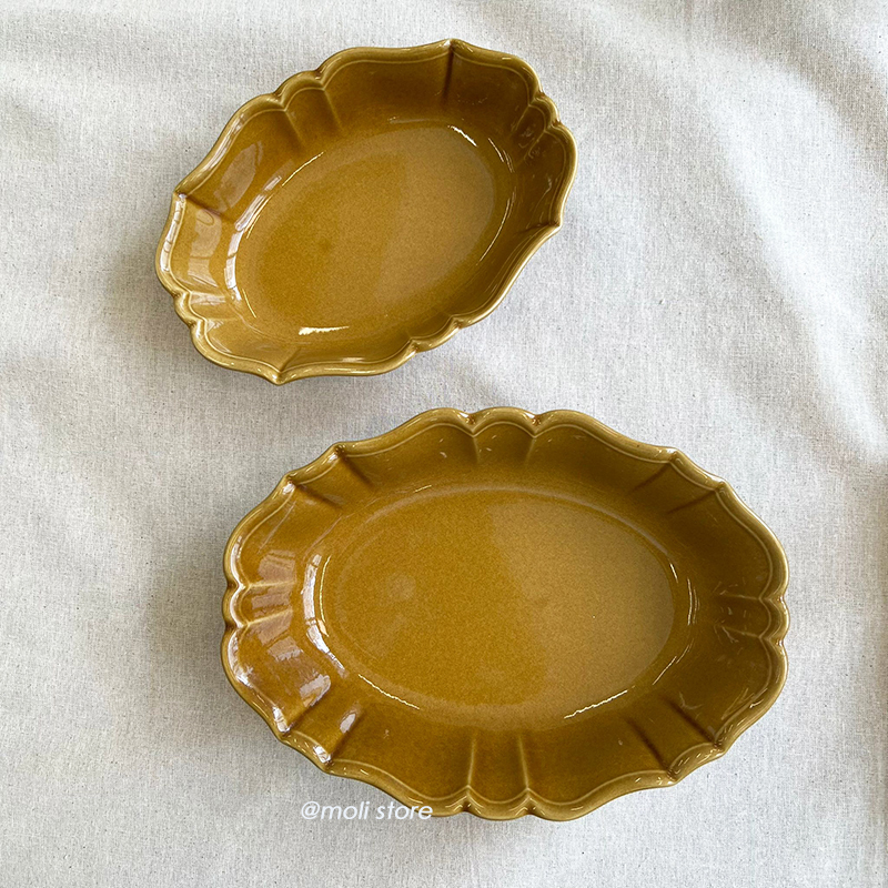 Rakott Krumpli Oval Bowl 22cm Green | studio m'