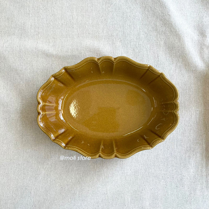 Rakott Krumpli Oval Bowl 22cm Green | studio m'