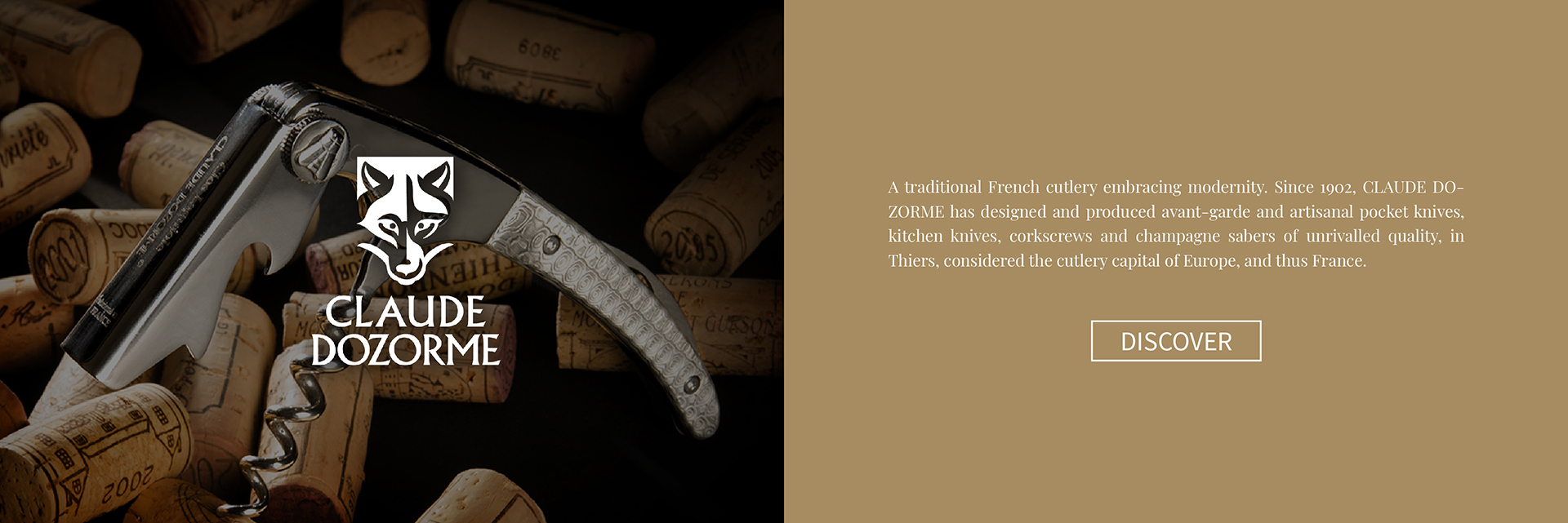 Claude Dozorme handcrafted corkscrews. Clos Laguiole. Le Thiers.