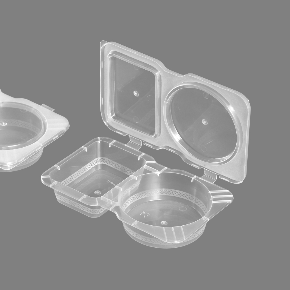 雙格連體醬料杯 方圓 6oz