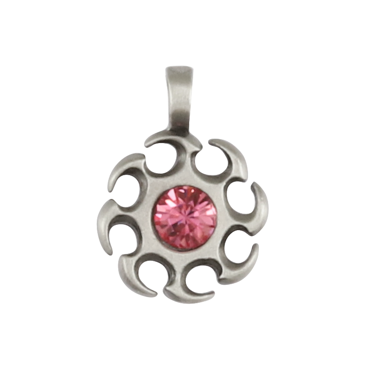 Bico吊墜，女士吊墜 永恆太陽之光；象徵著幸福與熱情 不含鍊子（2718粉紅）