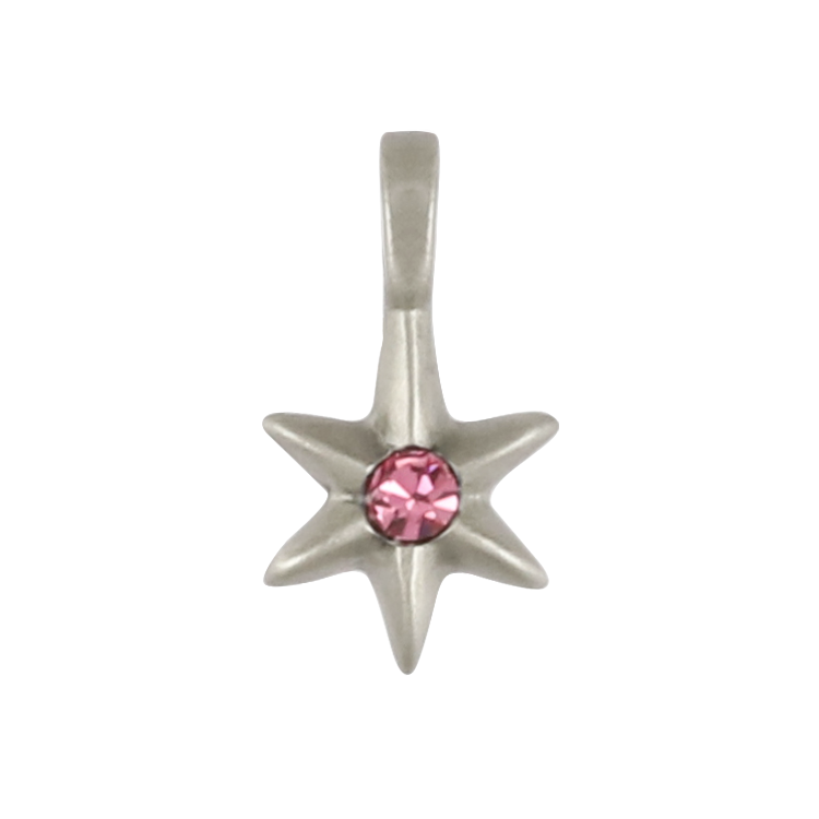 Bico吊墜，女士吊墜 六角星光芒；有著力量與愛之意 不含鍊子（2719粉紅）