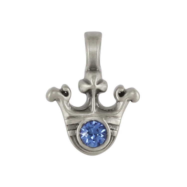 Bico吊墜，女士吊墜 鳶尾花皇冠；高貴輝煌的個性 不含鍊子（2721藍色）