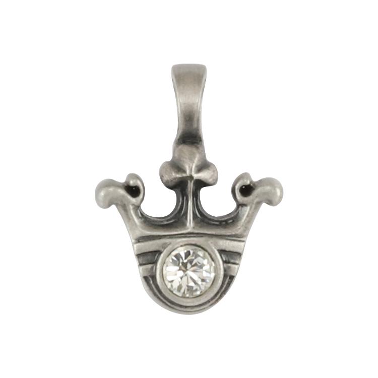 Bico吊墜，女士吊墜 鳶尾花皇冠；高貴輝煌的個性 不含鍊子（2721白色）