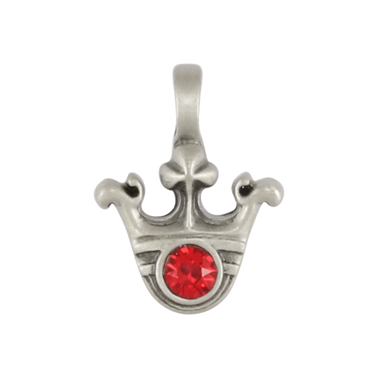 Bico吊墜，女士吊墜 鳶尾花皇冠；高貴輝煌的個性 不含鍊子（2721紅色）