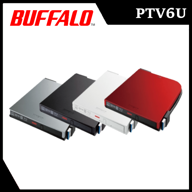 Buffalo BRXL-PTV6U3-BKB USB 超薄型攜帶式藍光燒錄機