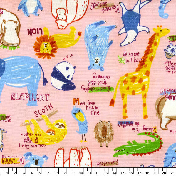 塗鴉動物園(一尺)【日本布】