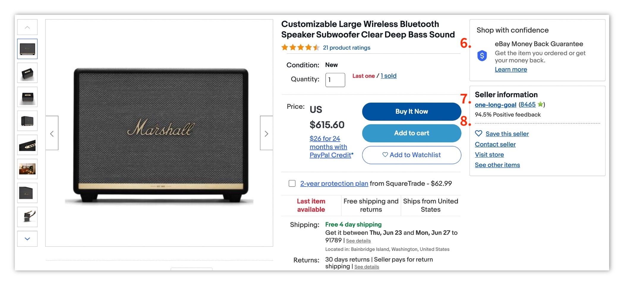 eBay代購購物-商品賣家資訊