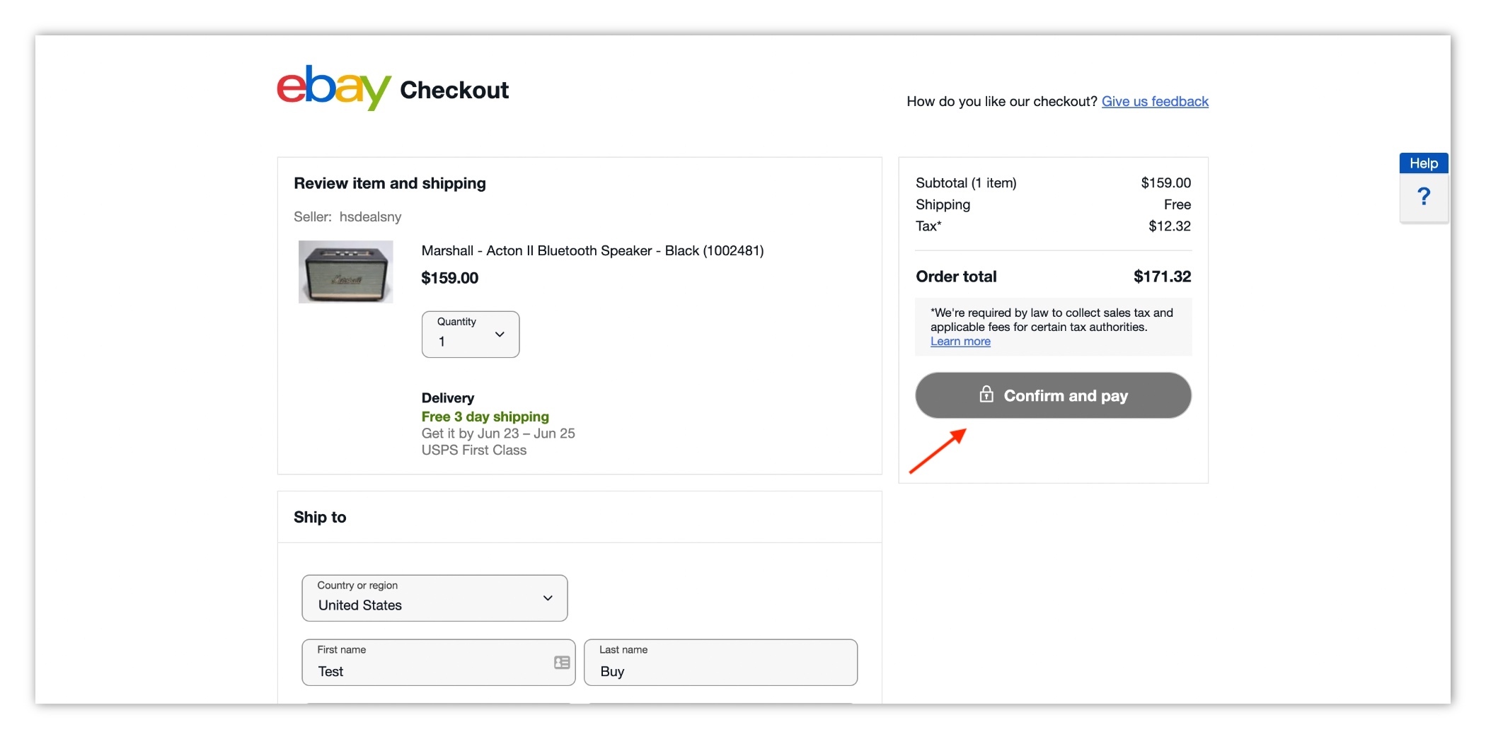eBay代購購物-結帳