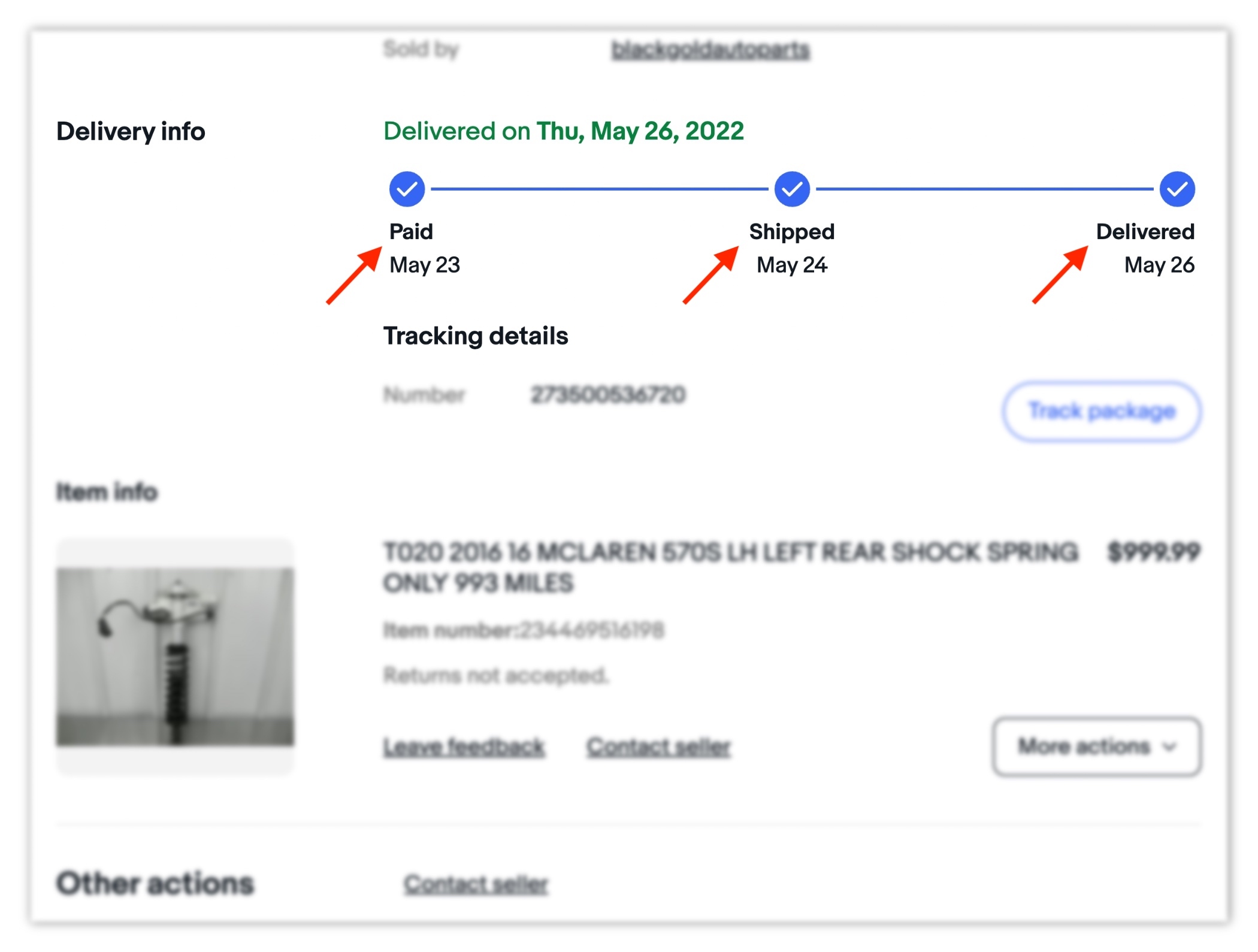 eBay代購購物-出貨進度