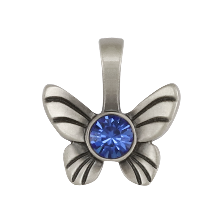 Bico吊墜，女士吊墜 蝴蝶展翅姿態；優雅蛻變尋找快樂 不含鍊子（2726藍色）