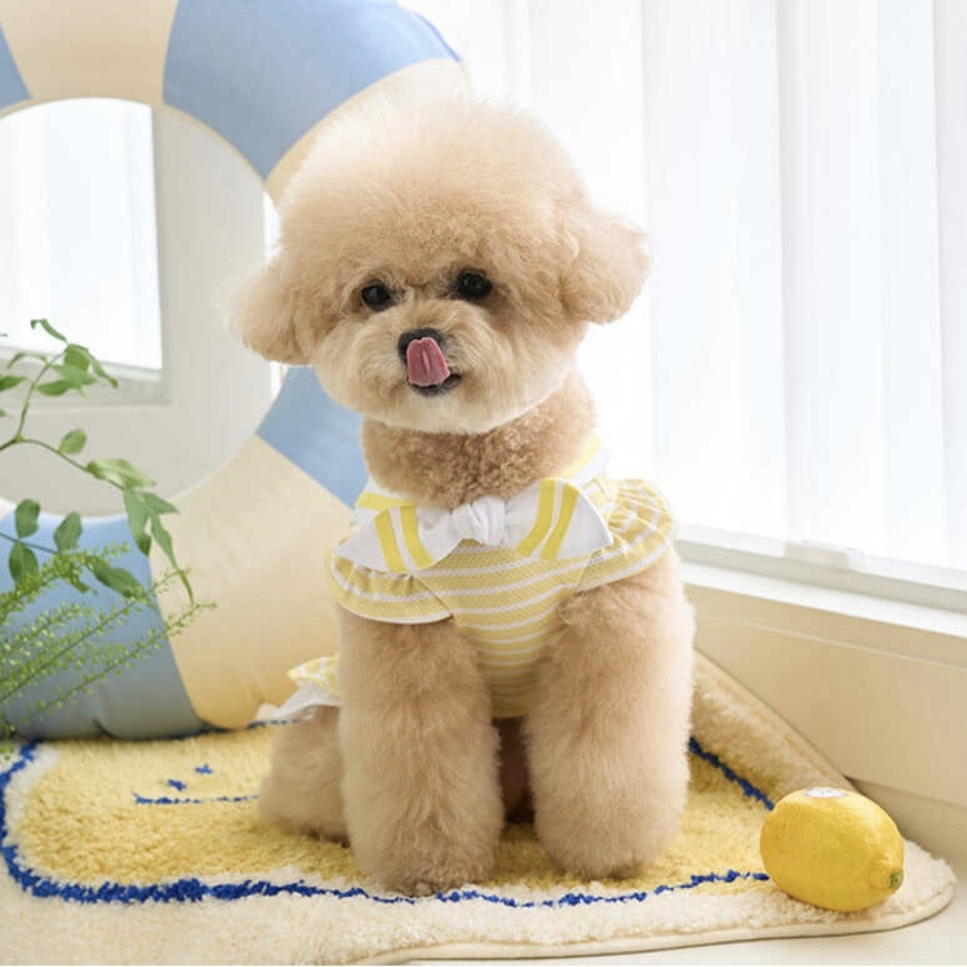 水手涼感cool 俏皮裙-Yellow黃-  韓國it’s  狗涼感衣 寵物夏季降溫涼感衣 夏天涼感服飾