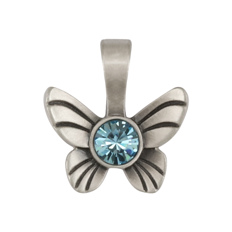 Bico吊墜，女士吊墜 蝴蝶展翅姿態；優雅蛻變尋找快樂 不含鍊子（2726淺藍）