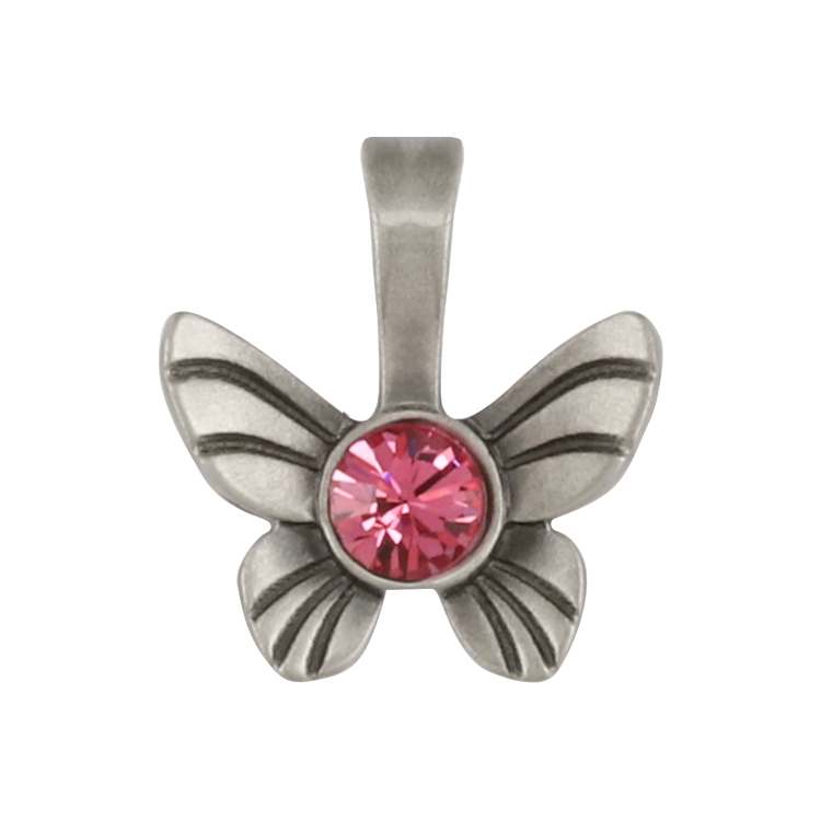 Bico吊墜，女士吊墜 蝴蝶展翅姿態；優雅蛻變尋找快樂 不含鍊子（2726粉紅）