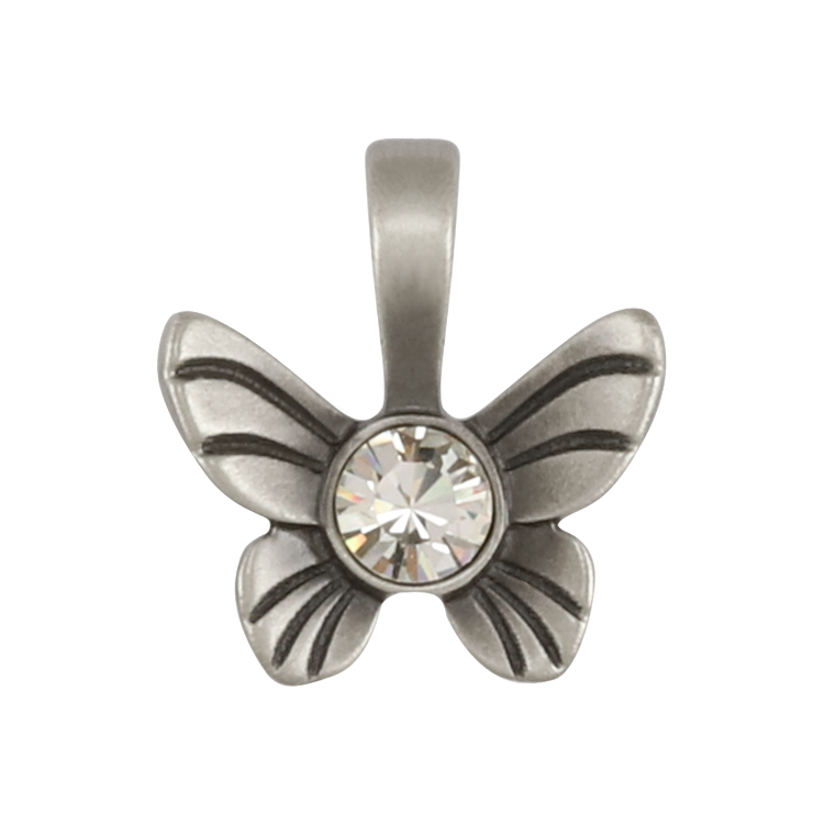 Bico吊墜，女士吊墜 蝴蝶展翅姿態；優雅蛻變尋找快樂 不含鍊子（2726白色）