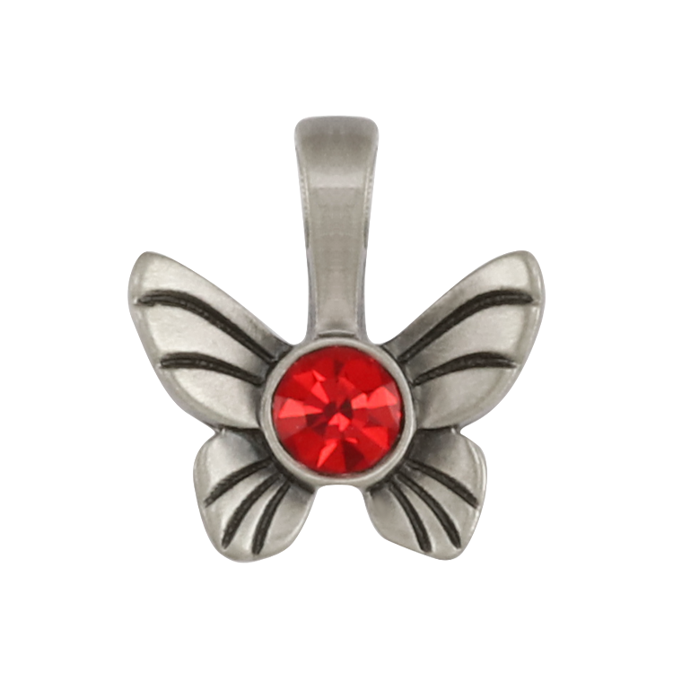 Bico吊墜，女士吊墜 蝴蝶展翅姿態；優雅蛻變尋找快樂 不含鍊子（2726紅色）