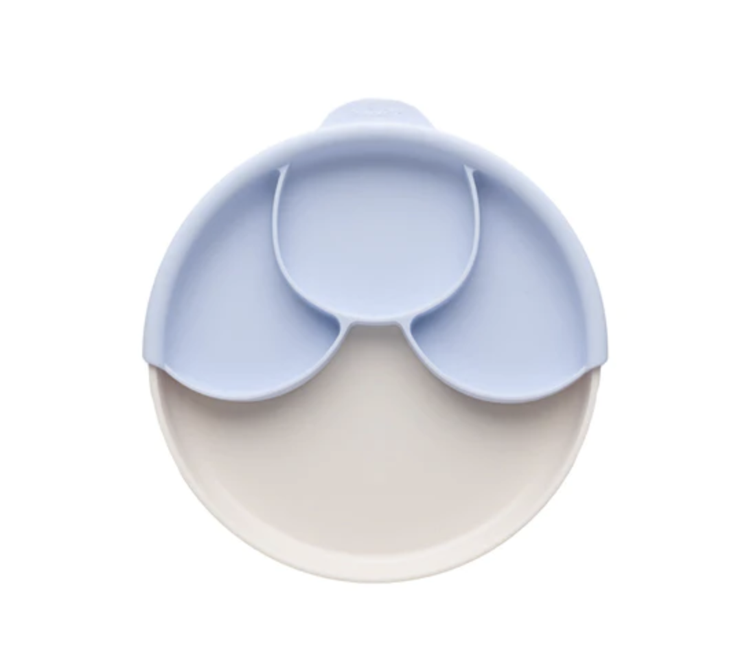 Miniware - 天然聚乳酸分隔餐盤組｜雲尼拿色配紫色