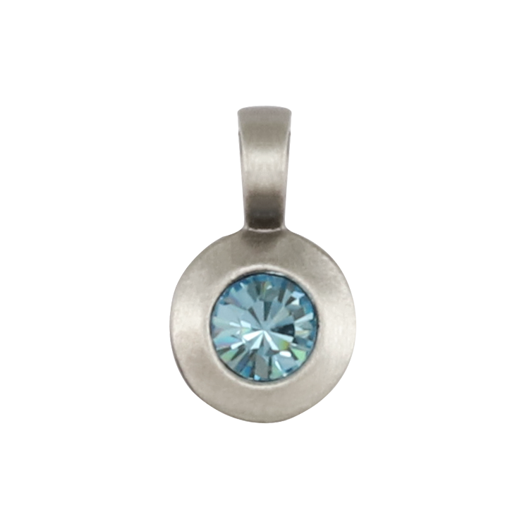 Bico吊墜，女士吊墜 圓潤和諧；代表著圓滿與完整 不含鍊子（2728淺藍）